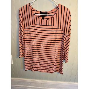 Dana Buchman Pink Striped Blouse Women's XS